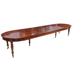 14' long Race Track Extension Dining Table, France, circa 1830