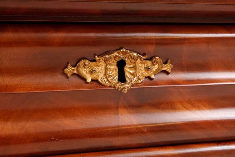 Louis Philippe North German Fall-front Secretary in Flame Mahogany