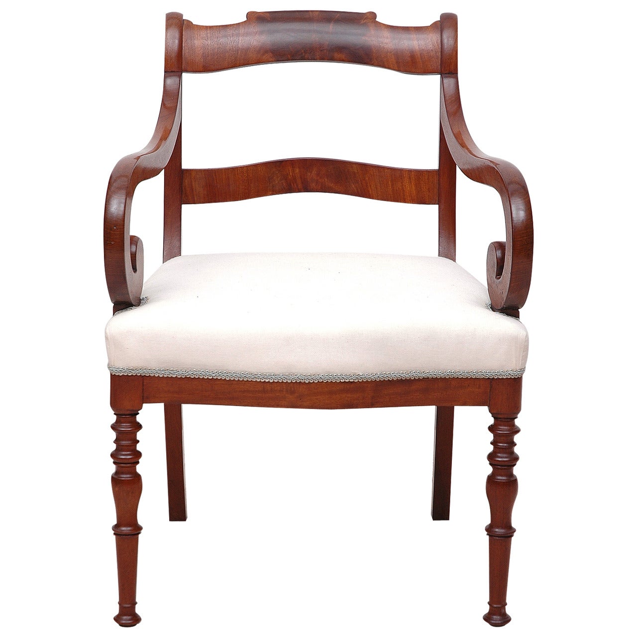Fine Mahogany Single Armchair or Fauteuil, Northern Europe, circa 1830