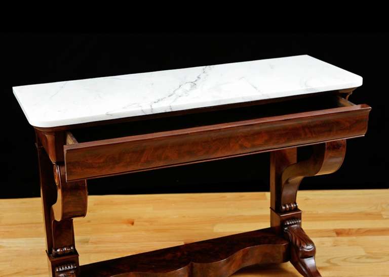 Mahogany Charles X Console Table, France, circa 1825