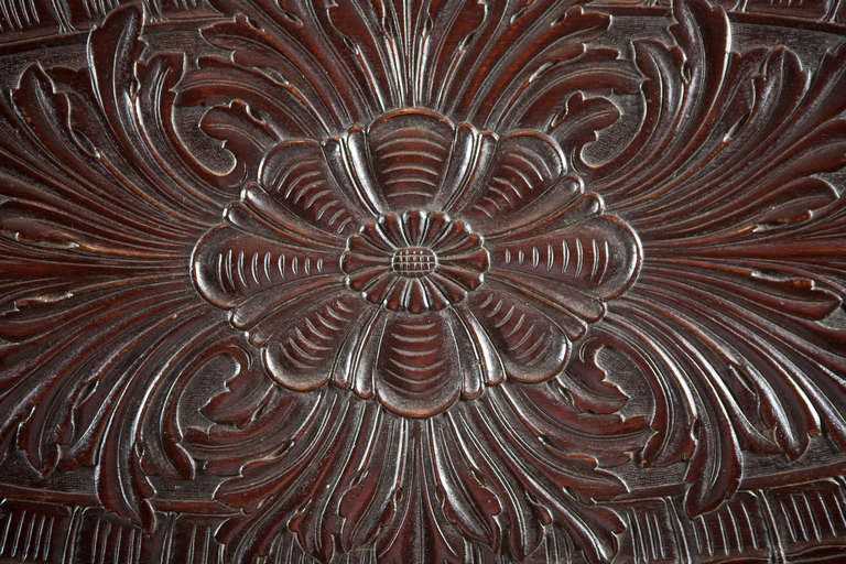 Unknown Anglo Caribbean Carved Chest in Mahogany