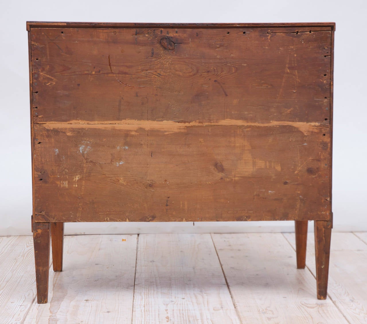 Small 2 Drawer Empire Chest of Drawers in Mahogany with Marble Columns ...