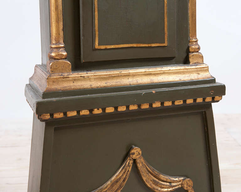 Danish Bornholm Painted Pine Tall Case Clock, circa 1825 3