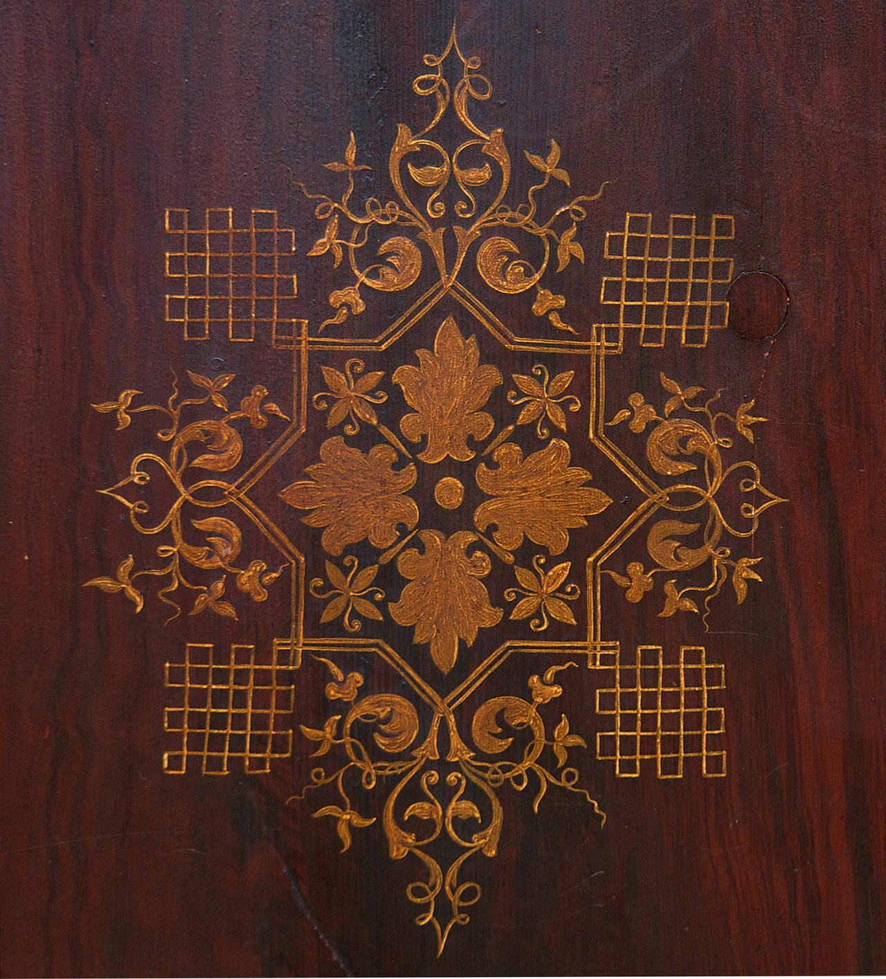 Norddeutscher Empire-Sonnenschrank im Empire-Stil in Original-Faux Bois- und schablonierter Oberfläche, 1815 im Angebot 3