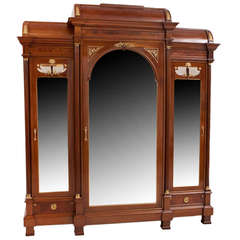 Large French Napoleon III Armoire in Mahogany, circa 1870 12