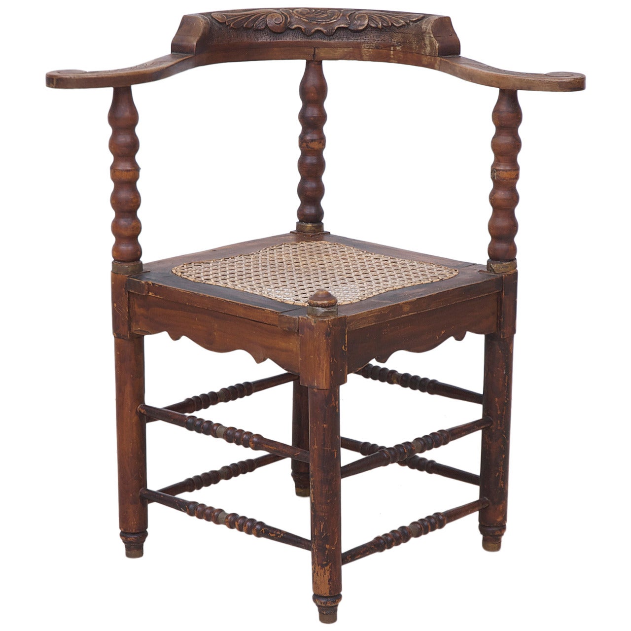 Dutch Colonial Corner Chair from Suriname