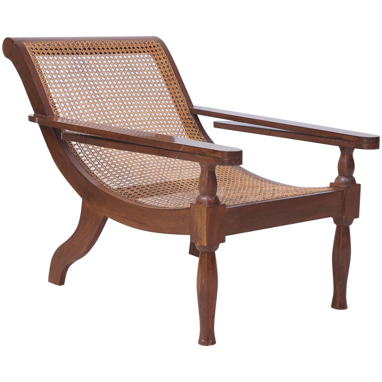 West Indies Planters Chair in Mahogany with Caning