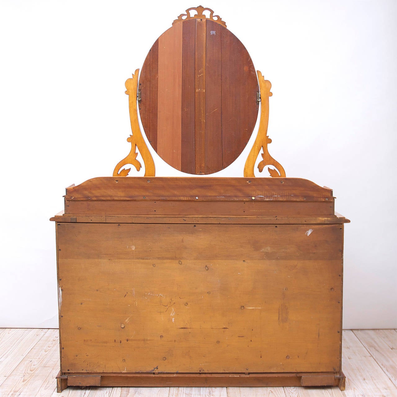 English Regency Dressing Table with Mirror in Satinwood 5