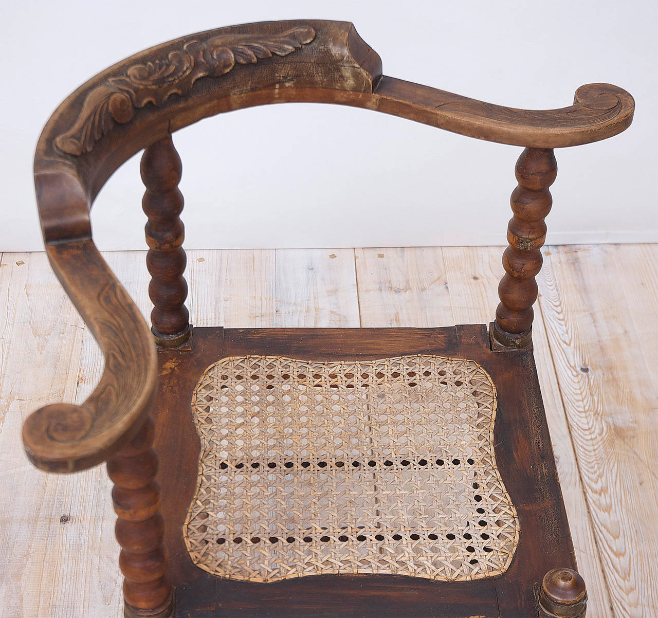 19th Century Dutch Colonial Corner Chair from Suriname