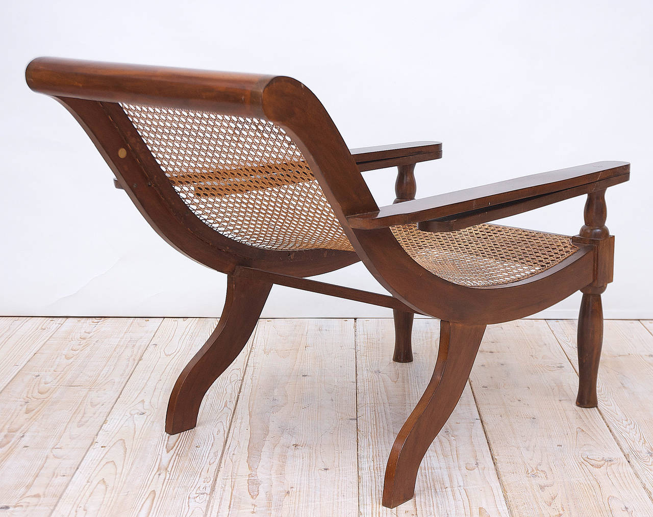 Unknown West Indies Planters Chair in Mahogany with Caning