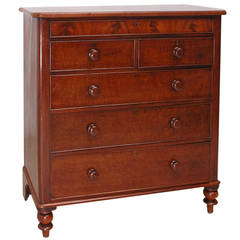 Antique English Chest of Drawers in Mahogany, circa 1850