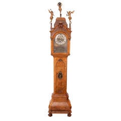 Tall Case Amsterdam Clock, Signed Pieter Verlaer, circa 1840-1860 3