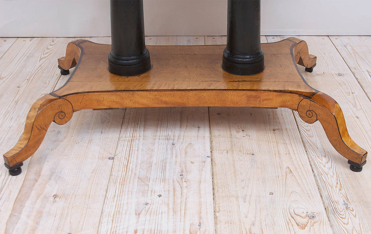 Polished Scandinavian Karl Johan Birch Writing Table from the Estate of Alfred Grenander
