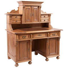 German Gründerzeit Pedestal Desk In Pine Circa 1880 For At 1stdibs