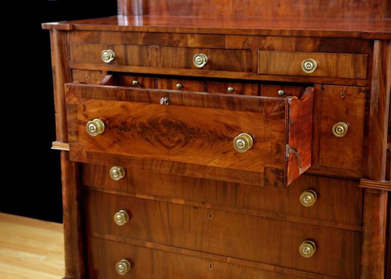 American Rhode Island Empire Butler's Desk in Mahogany, circa 1825