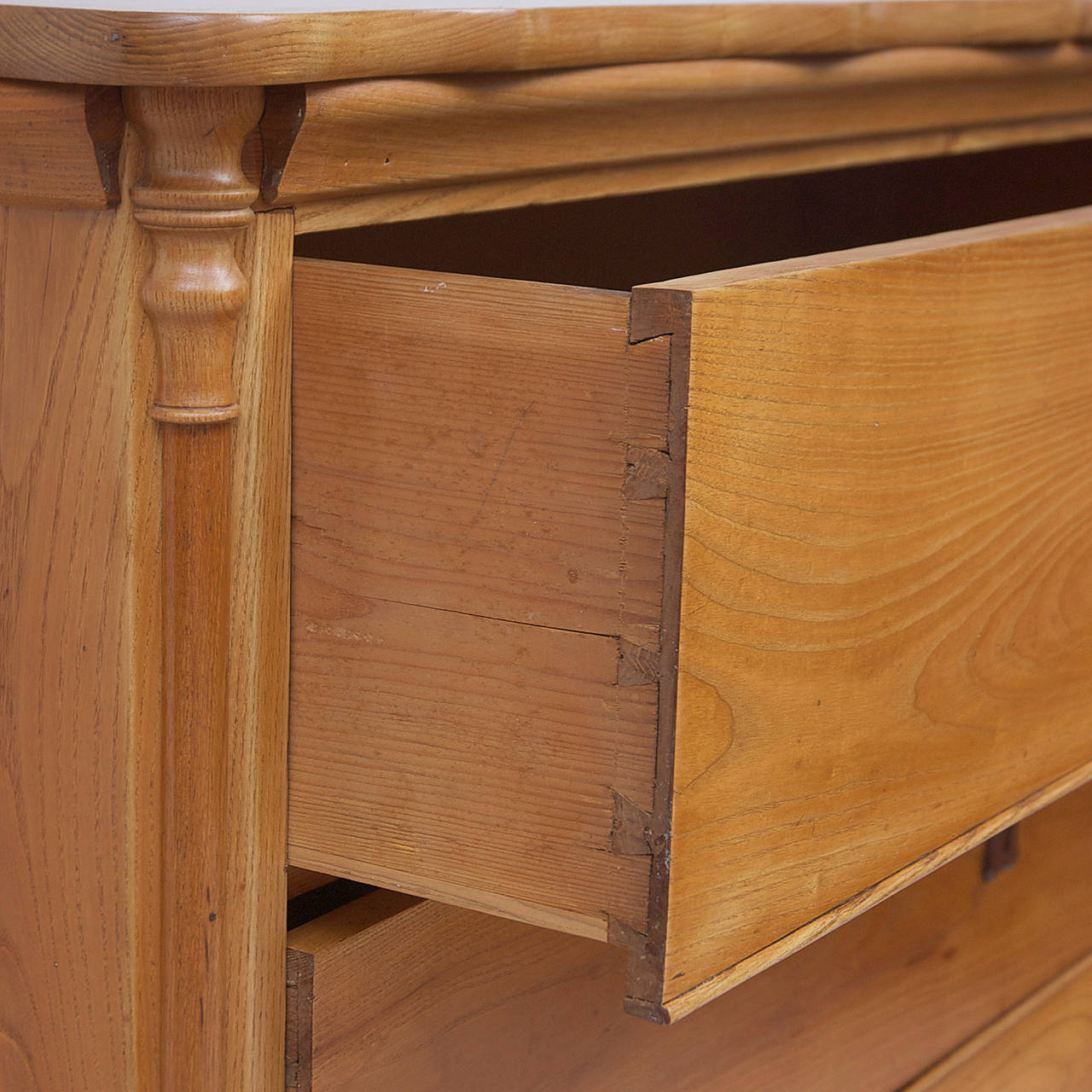 19th Century Large Austrian Biedermeier Chest of Drawers in Ash, circa 1840