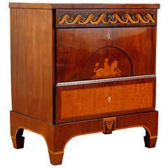 Swedish Transitional Empire Biedermeier Chest of Drawers in Mahogany