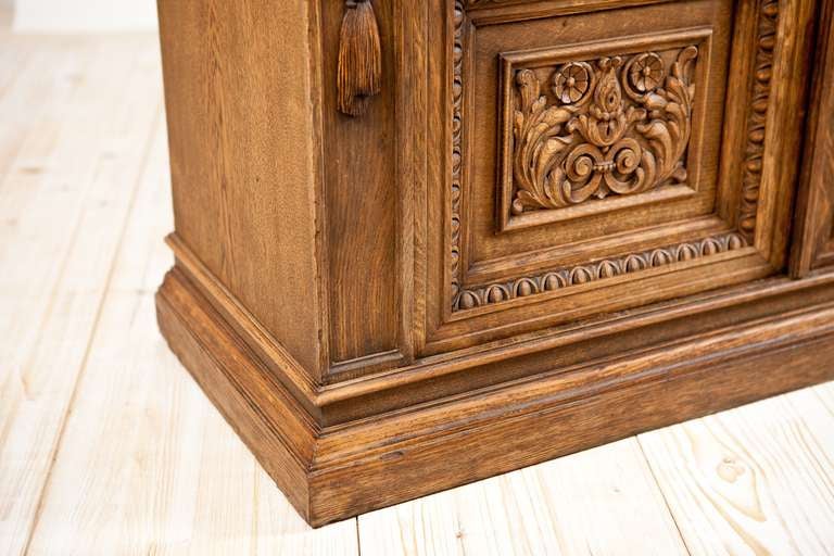 Renaissance Revival Bookcase or Cabinet with Carved Panels, France, circa 1900 In Excellent Condition In Miami, FL