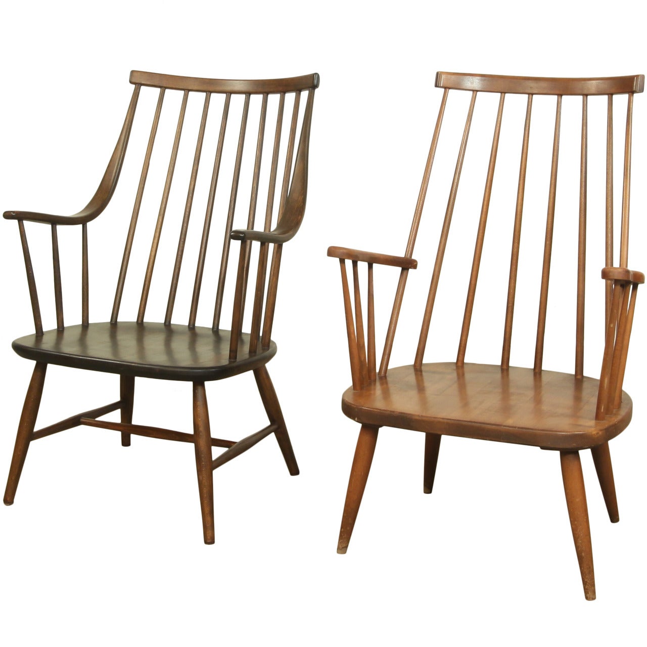 Fifties Almost Matching Set of Pastoe Windsor Relax Chairs
