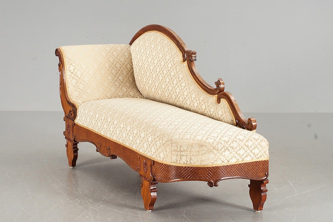 Second Empire fainting couch, circa 1850 de-acquisitioned from Svaneholms castles inventory in 1936. Svaneholms castle is located near Lund in the Provence of Skåne (southern) Sweden.

71