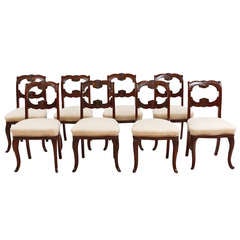 Set of Eight Charles Boudouine American Dining Chairs, New York, circa 1840 7