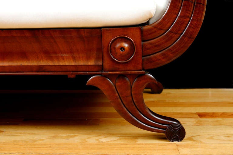 Upholstery Biedermeier Upholstered Sofa in Mahogany, Denmark, c. 1840