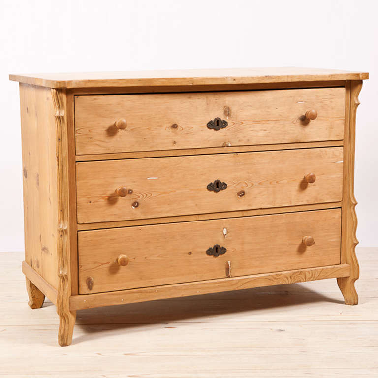 German Louis Philippe Chest of Drawers in Pine, c. 1850