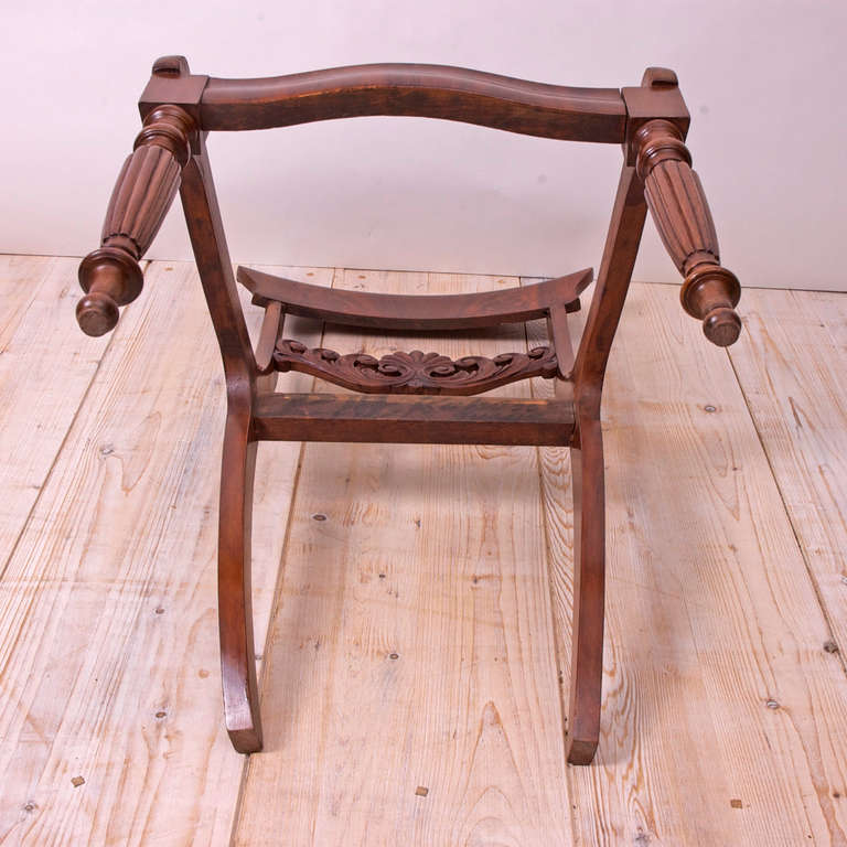 Single Danish Empire Side Chair in Mahogany, circa 1830 1