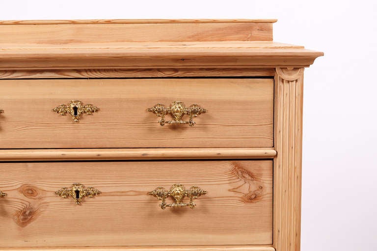 Swedish Five-Drawer Tall Chest in Pine, circa 1880 2