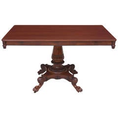 Empire Table in Mahogany with Carved Pedestal Base, circa 1820 12