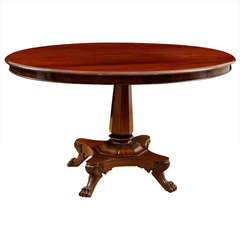 Oval Center Table in Cuban Mahogany