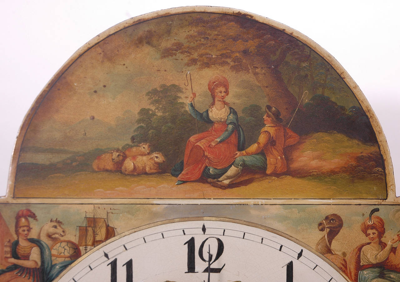 English Regency Clock, Decorative Painting by Finnemore of Birmingham 1
