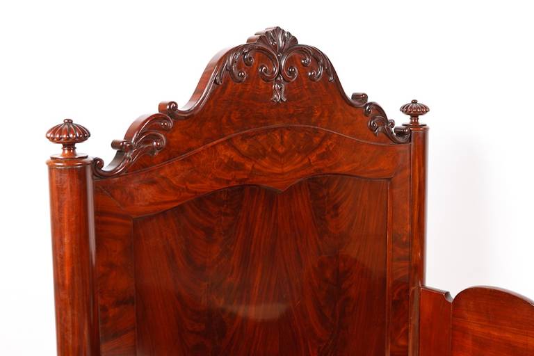 Empire Pair of Exceptional Danish Beds in West Indies Mahogany
