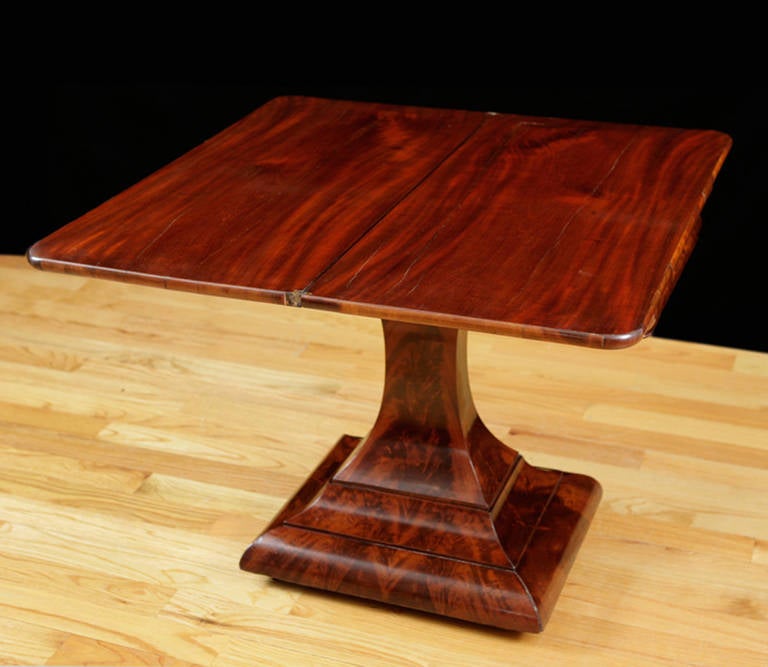 Polished American Empire Game Table in the Grecian Style, circa 1825