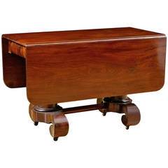 American Empire, Greek Revival Drop-Leaf Breakfast Table 8