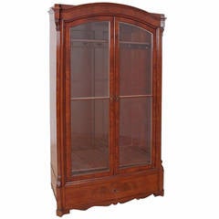 Antique Louis Philippe Vitrine or Bookcase in Mahogany