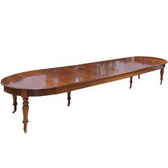 Antique Racetrack Extension Dining Table, France, circa 1830
