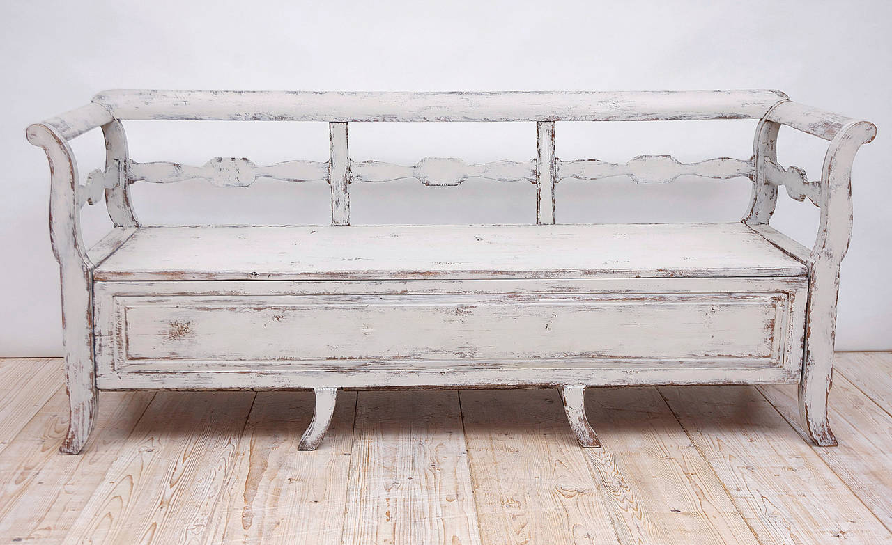 Karl Johan Swedish Bed Bench, circa 1820