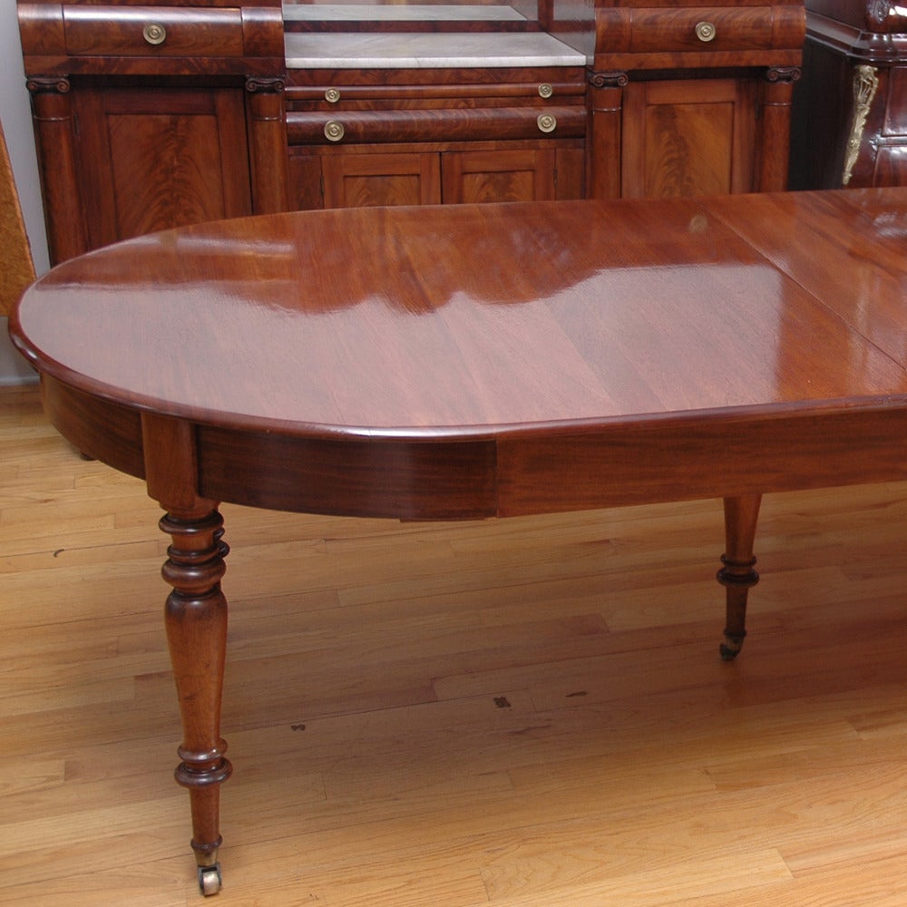 Charles X Racetrack Extension Dining Table, France, circa 1830