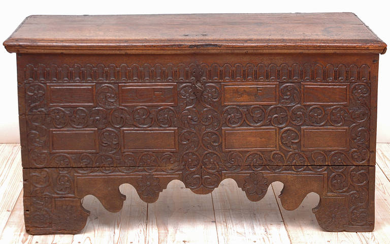 17th Century Renaissance Oak Chest