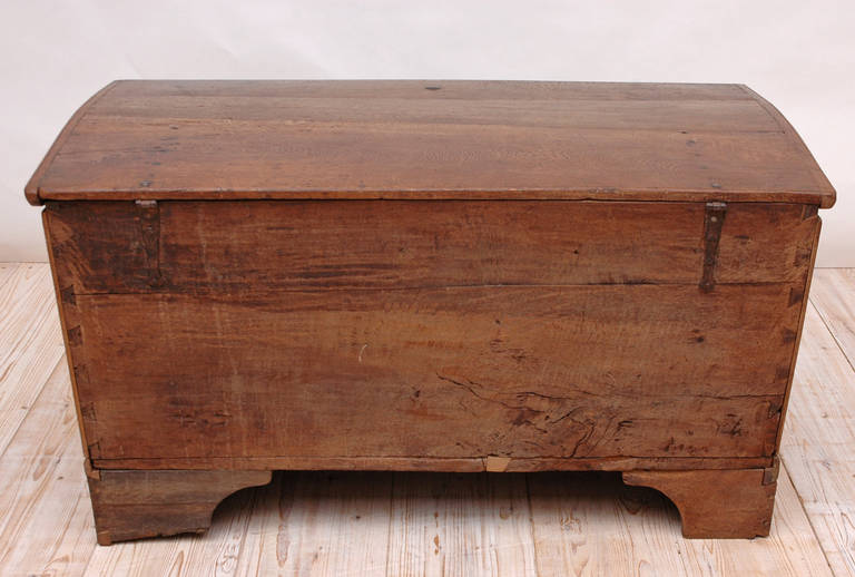 Baroque Early 18th Century Antique Carved Oak Marriage or Dowry Chest, Dated 1735 For Sale