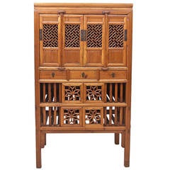19th Century Chinese Food Safe Cupboard in Elmwood 1