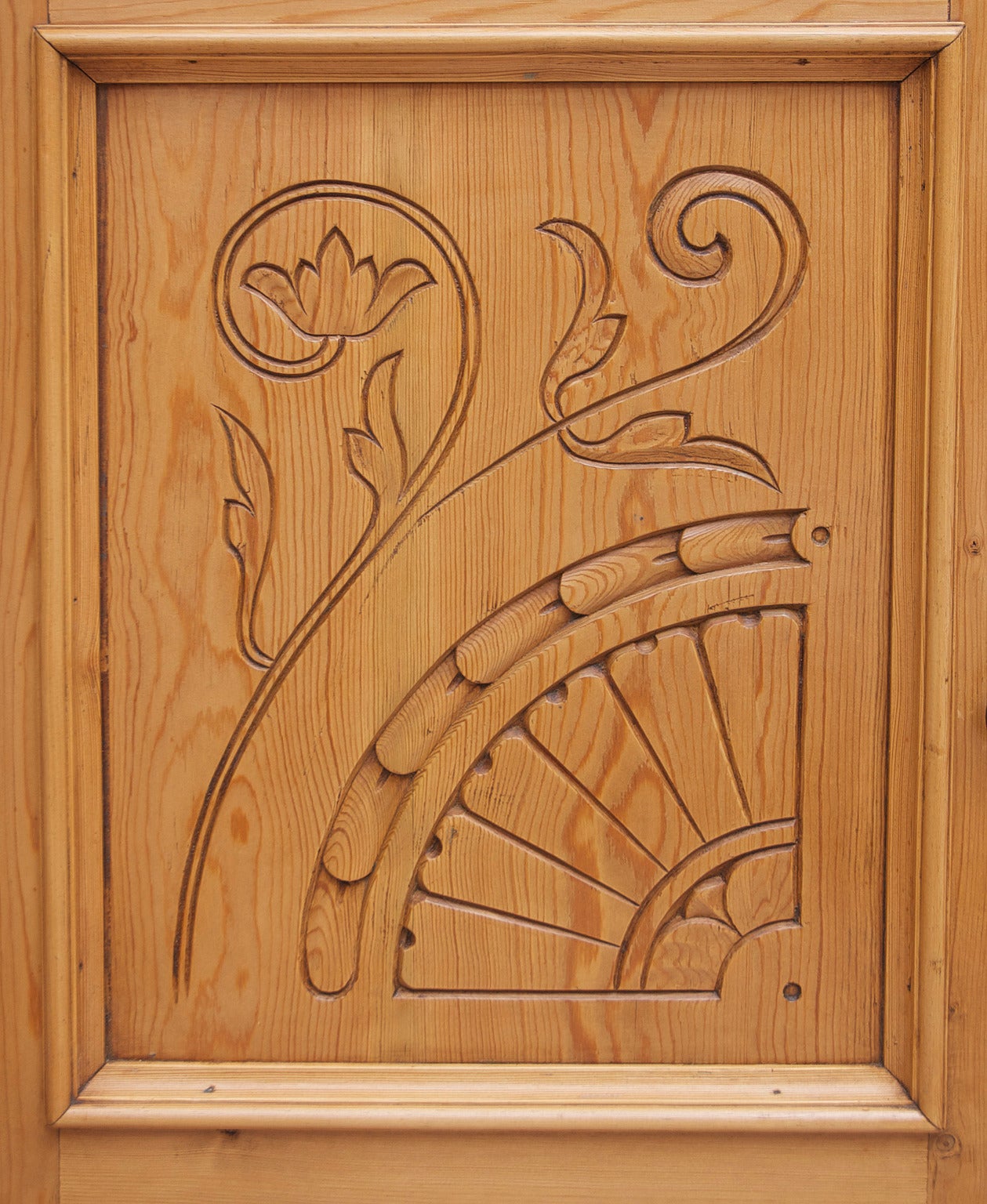 Jugendstiel or Art Nouveau Cabinet in Pine 2