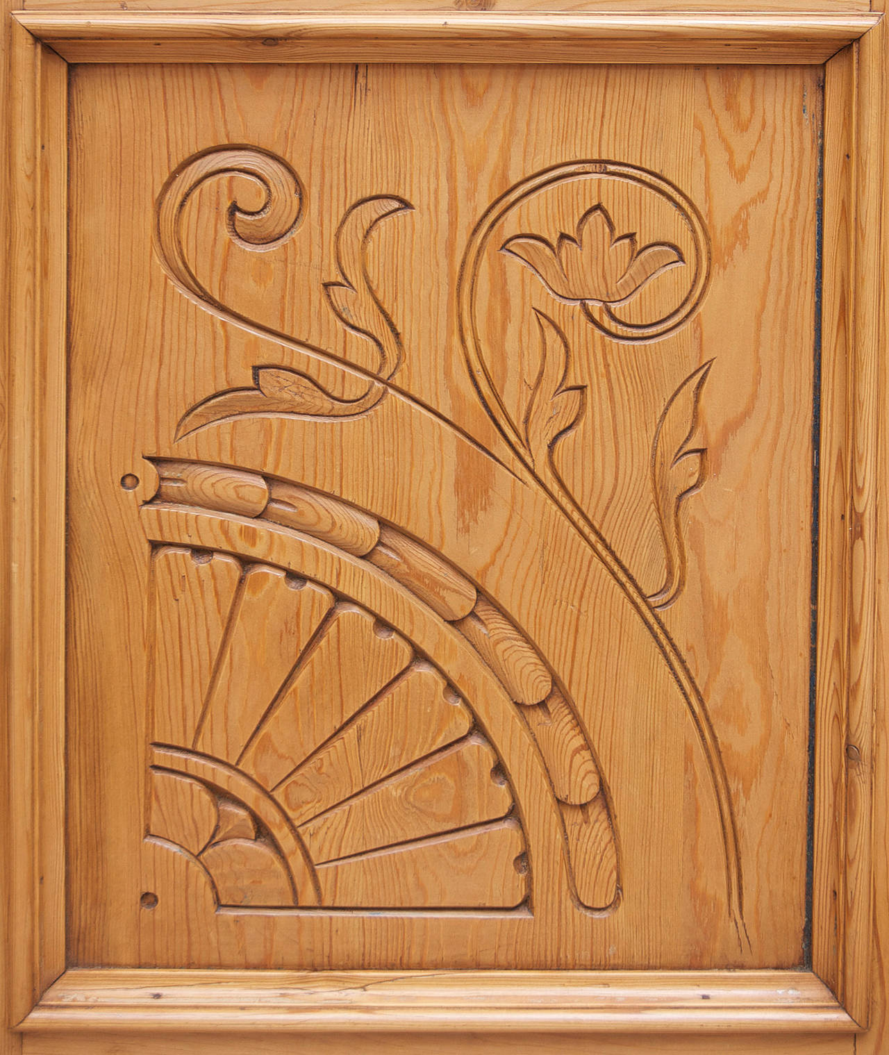 Jugendstiel or Art Nouveau Cabinet in Pine 1