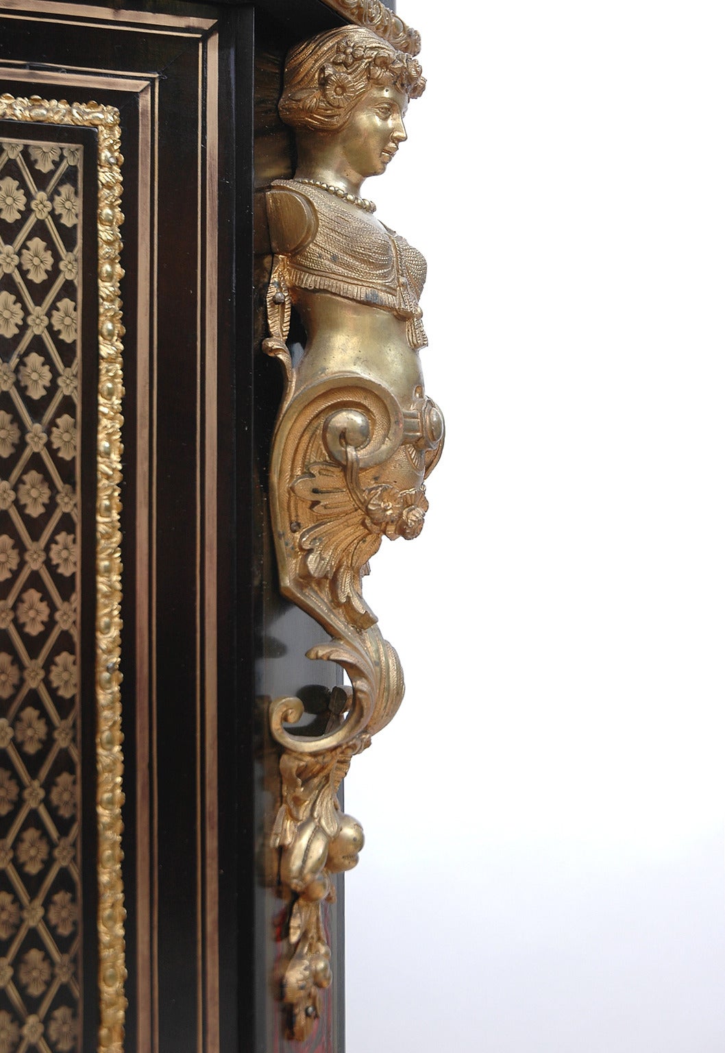 Brass Napoleon III Boulle Cabinet with Castings and Ormolu