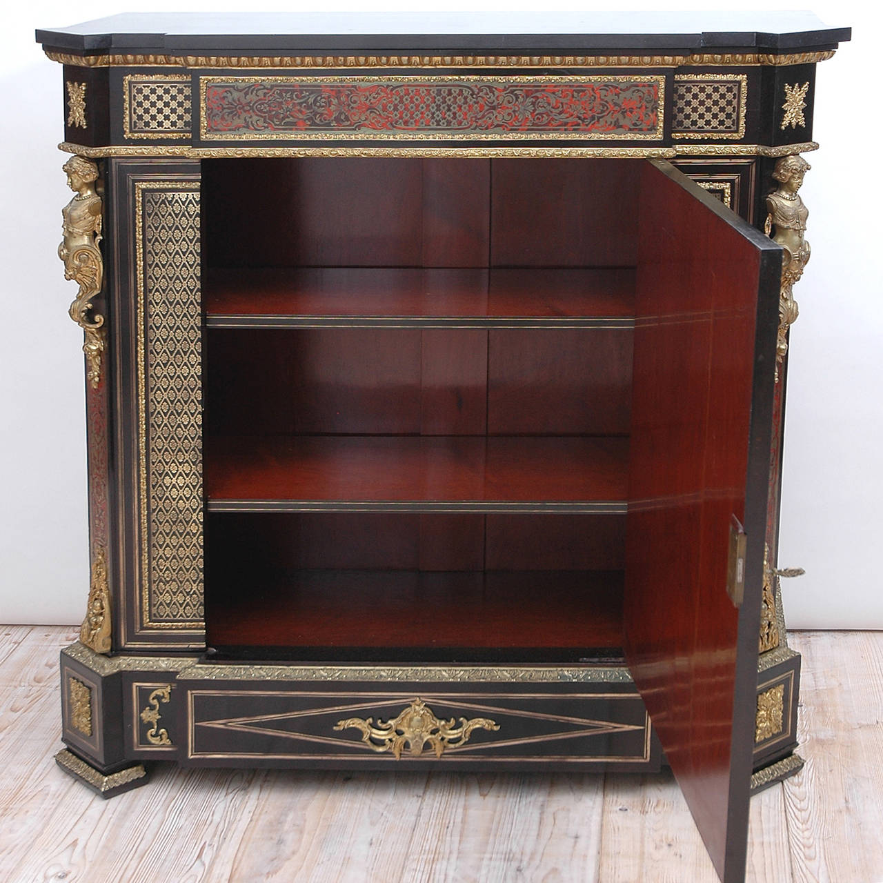Napoleon III Boulle Cabinet with Castings and Ormolu 3