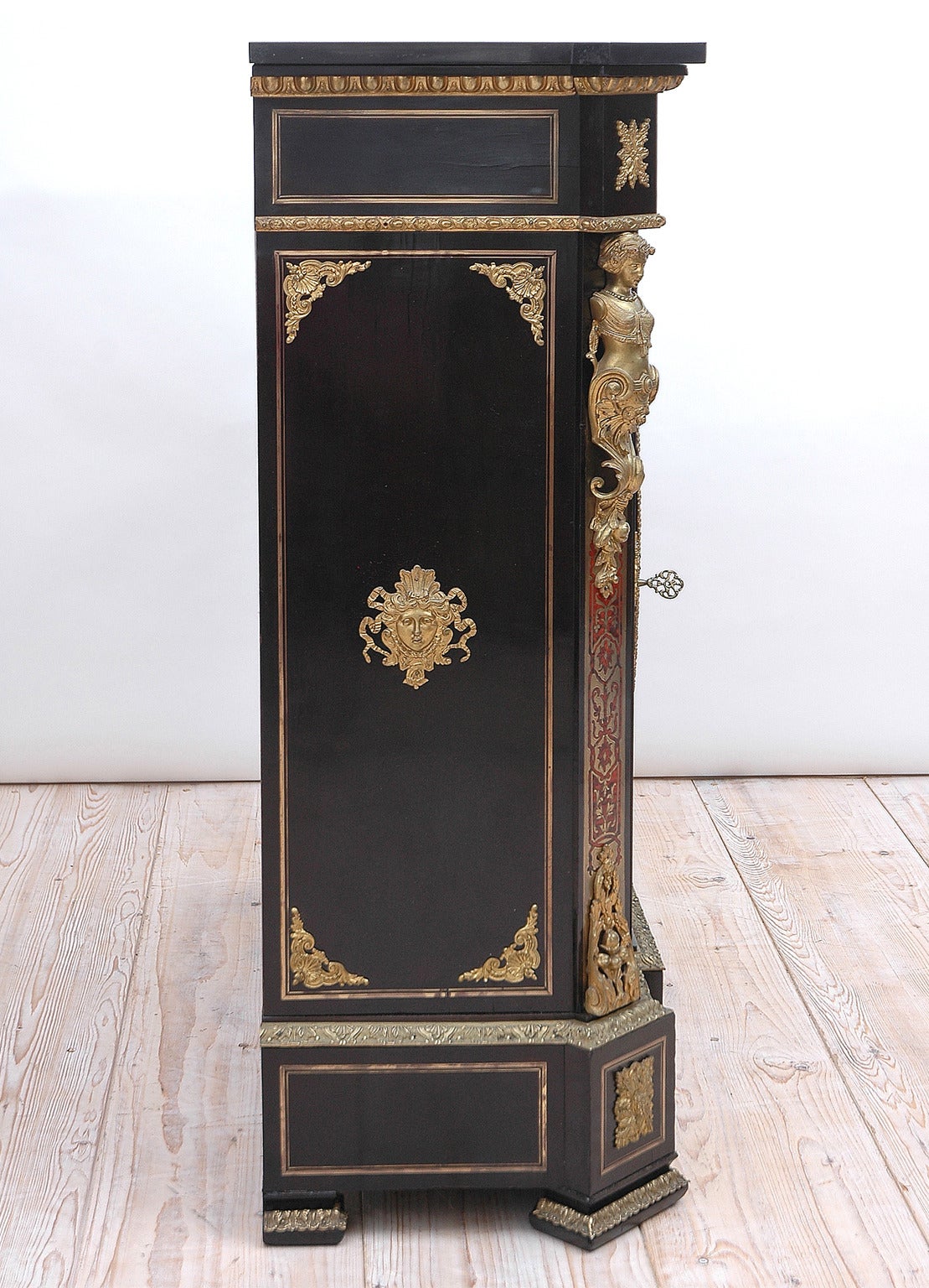 Napoleon III Boulle Cabinet with Castings and Ormolu 1