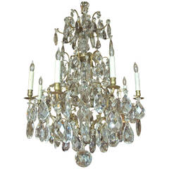 Rococo Style Swedish Crystal Chandelier with 16 Lights, circa 1910 8