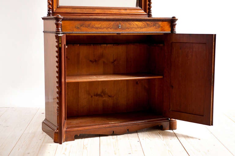 Empire Console w/ Tall Mirror in Cuban Mahogany, Northern Europe, c. 1835 1