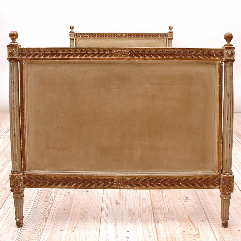 Louis XVI Style Twin Bed, circa 1920 In Distressed Condition In Miami, FL
